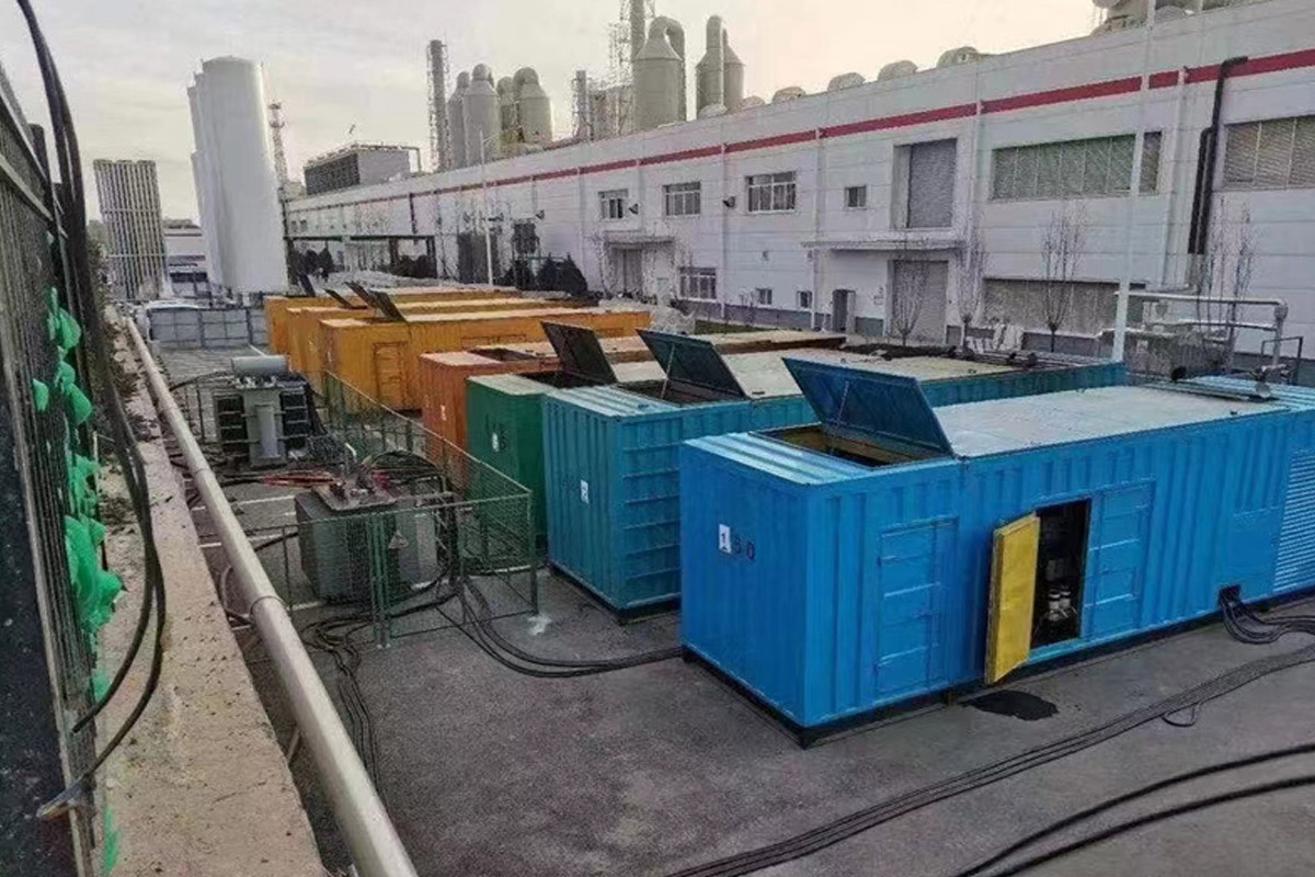 六枝特发电机租赁施工现场